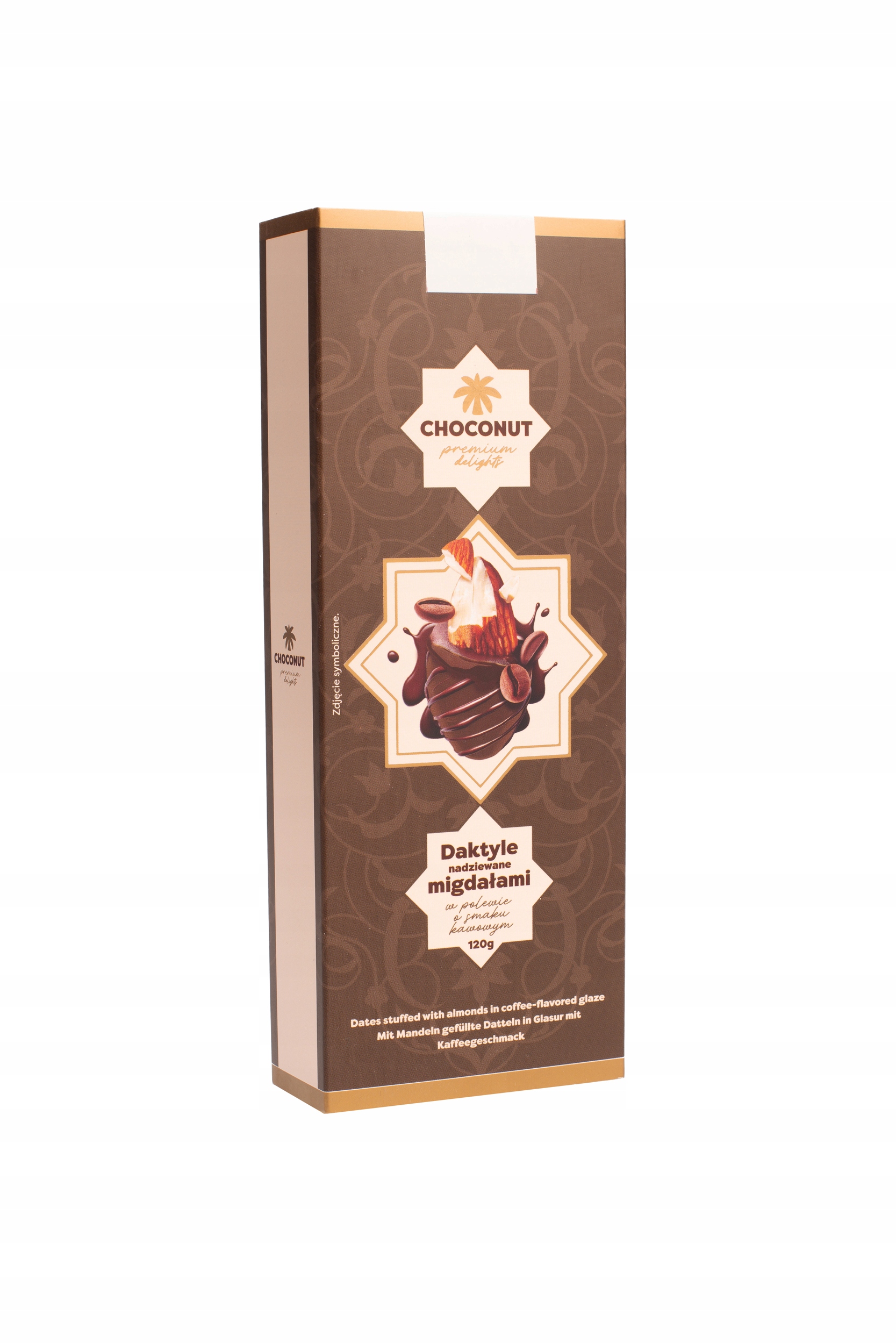 DAKTYLE W CZEKOLADZIE MLECZNEJ Z MIGDAŁEM KAWOWE 120G