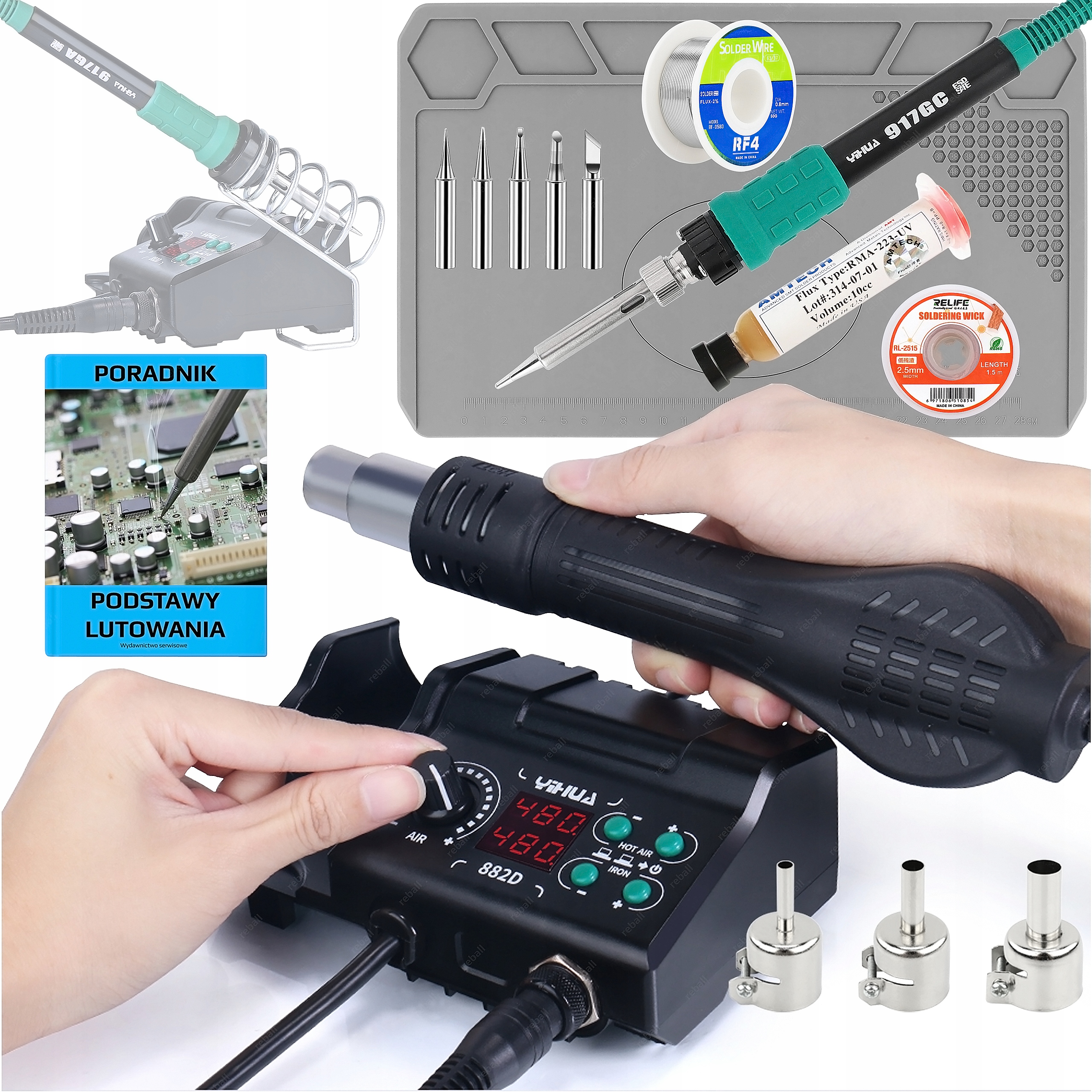 Horkovzdušná Pájecí Stanice Přesná Páječka Sada Pro Pájení XL