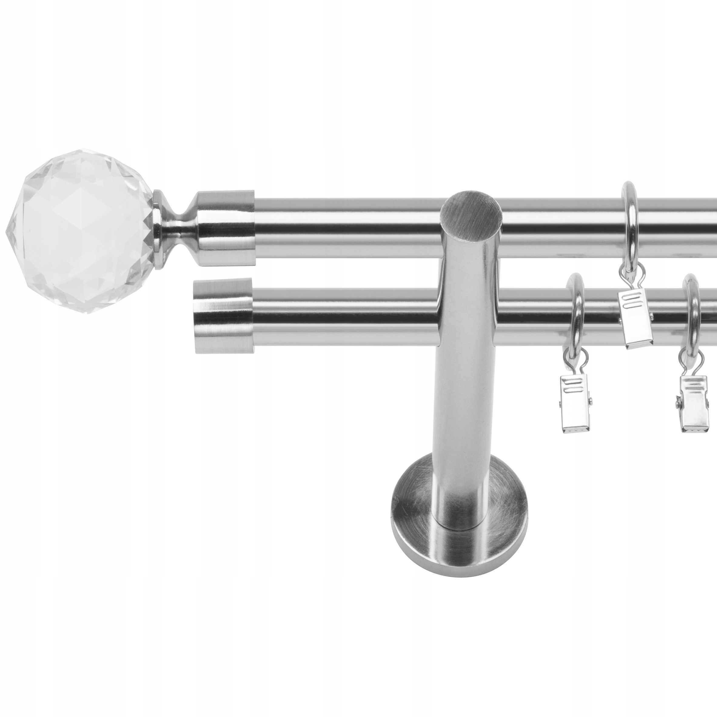 Garnýž Dvojitá 300 CM 19+19 MM Kovový, Moderní, Velký Výběr Zakončení