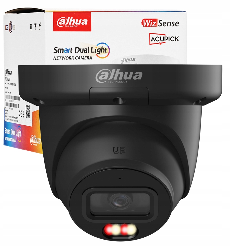 8MPx Ip kamera Dahua IPC-HDW3849QM-S-IL-0280B Black PoE Dual Light
