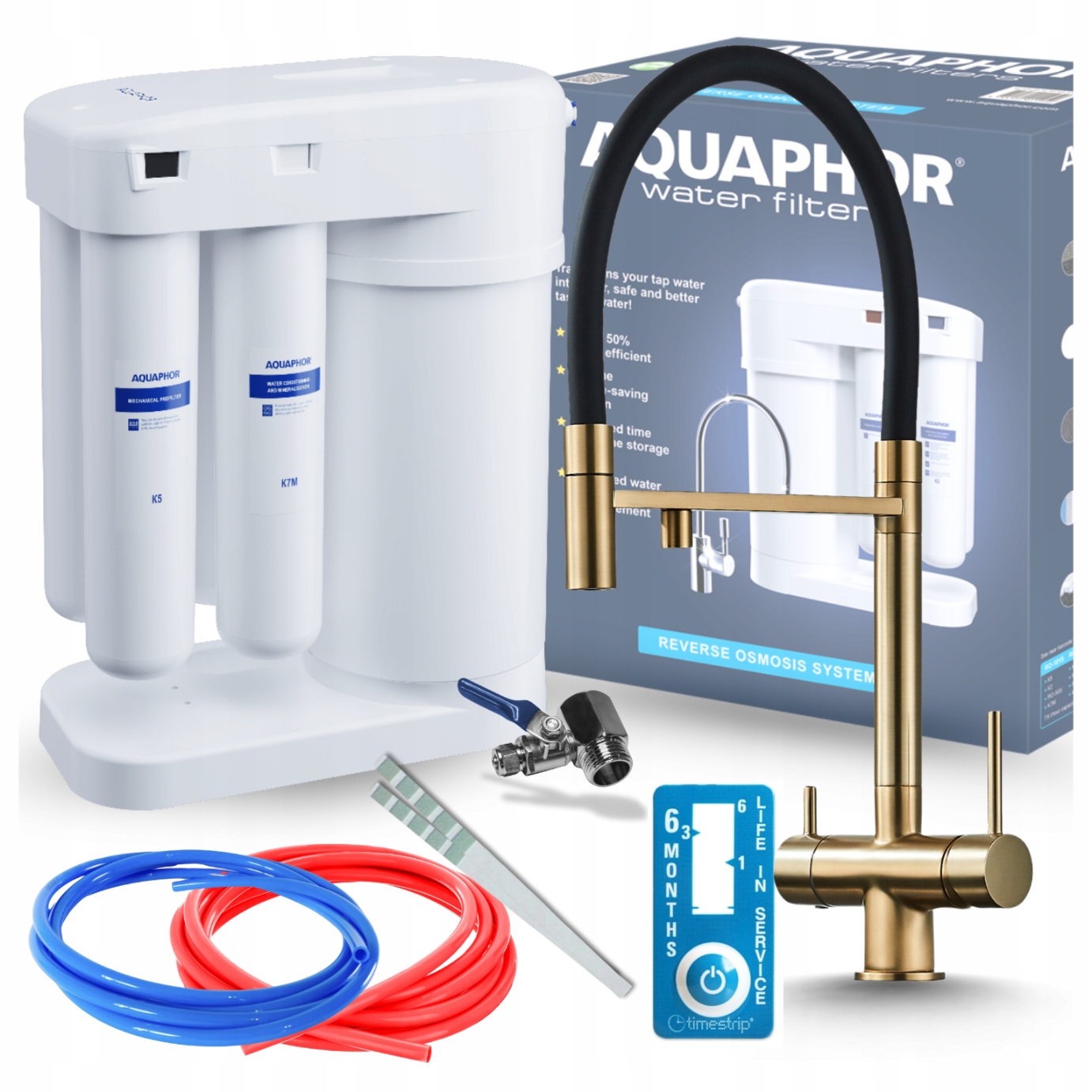 Čistič Vody Atest Pzh A Kuchyňská Baterie S Výsuvnou Výlevkou Zlatá Ari