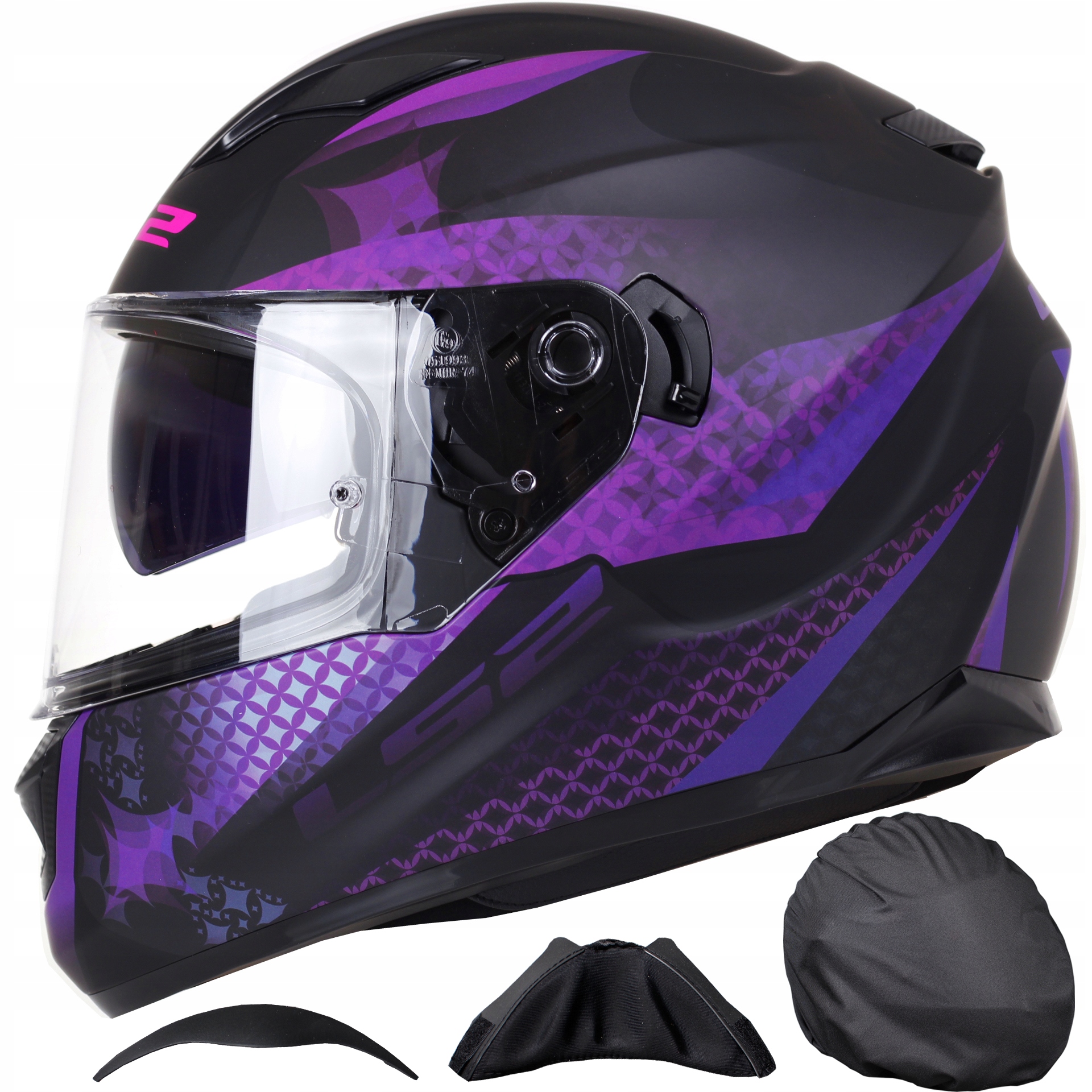 

LS2 FF320 Stream Lux Fioletowy Kask Motocyklowy