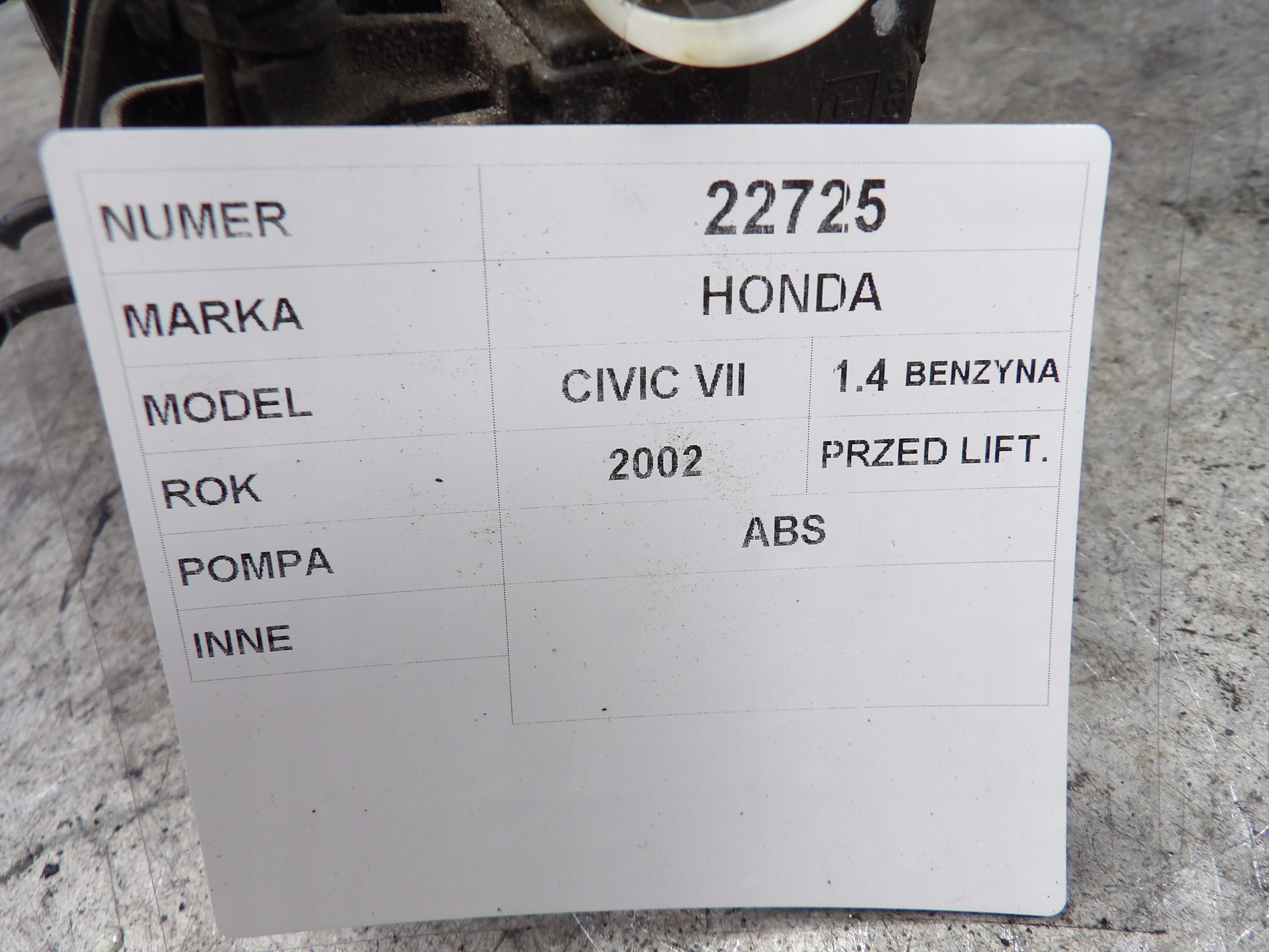Honda Civic VII Pompa ABS 0265216895