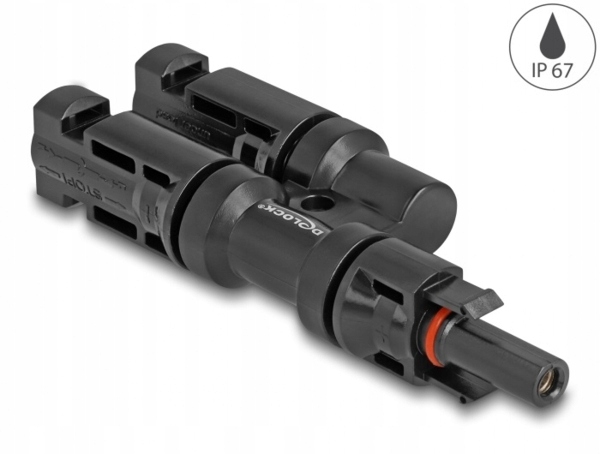 Delock DL4 solar connector 1x plug to 2x socket