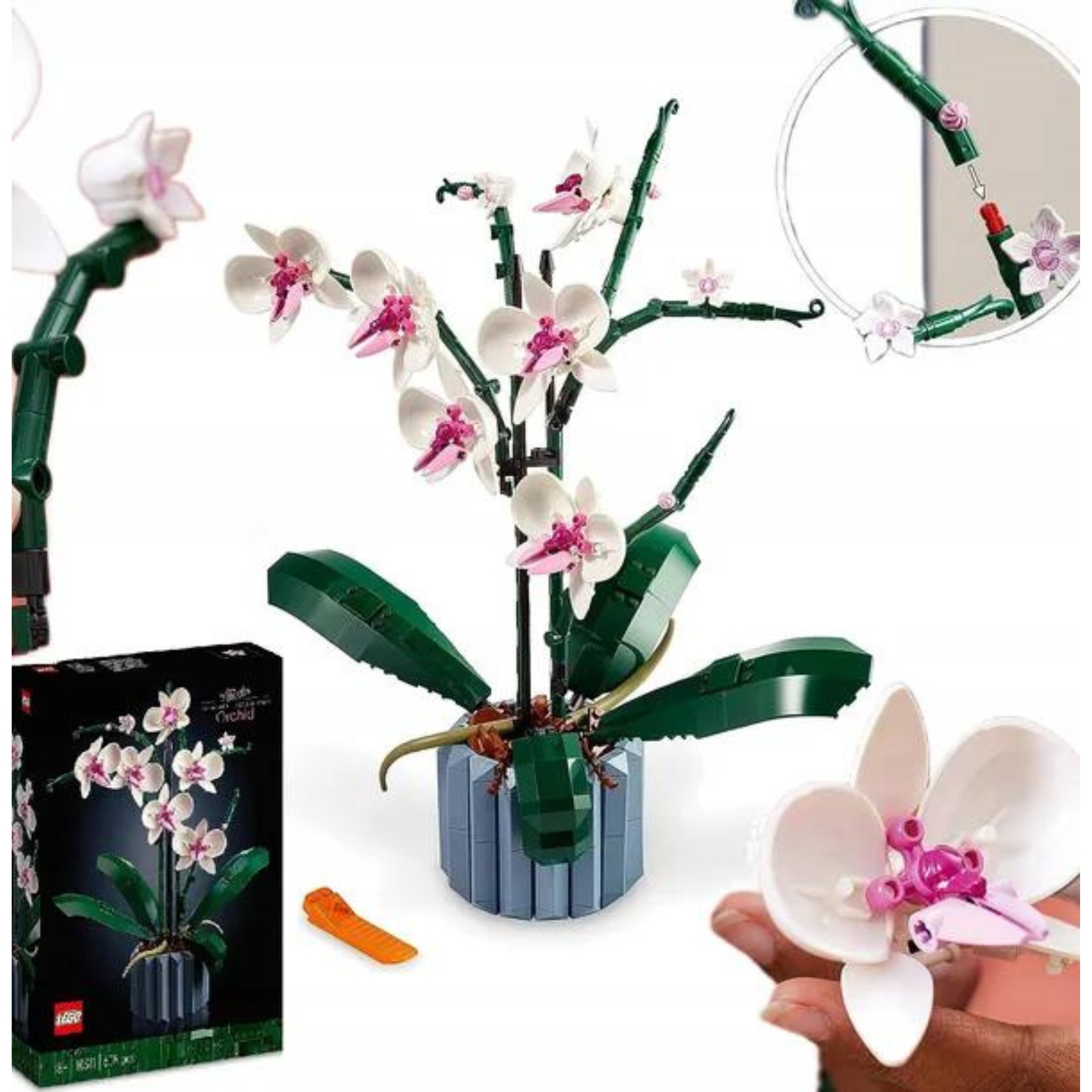 LEGO ORCHIDEA STORCZYK CREATOR OZDOBA KWIATEK STORCZYK PREZENT DLA NIEJ EAN (GTIN) 5903363360949