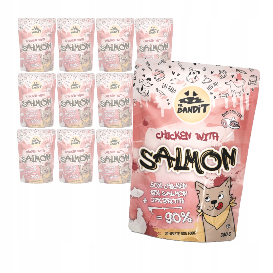 Levně Mr. Bandit Chicken with Salmon 12x380g Vlhké Krmivo pro psy Kuřecí losos
