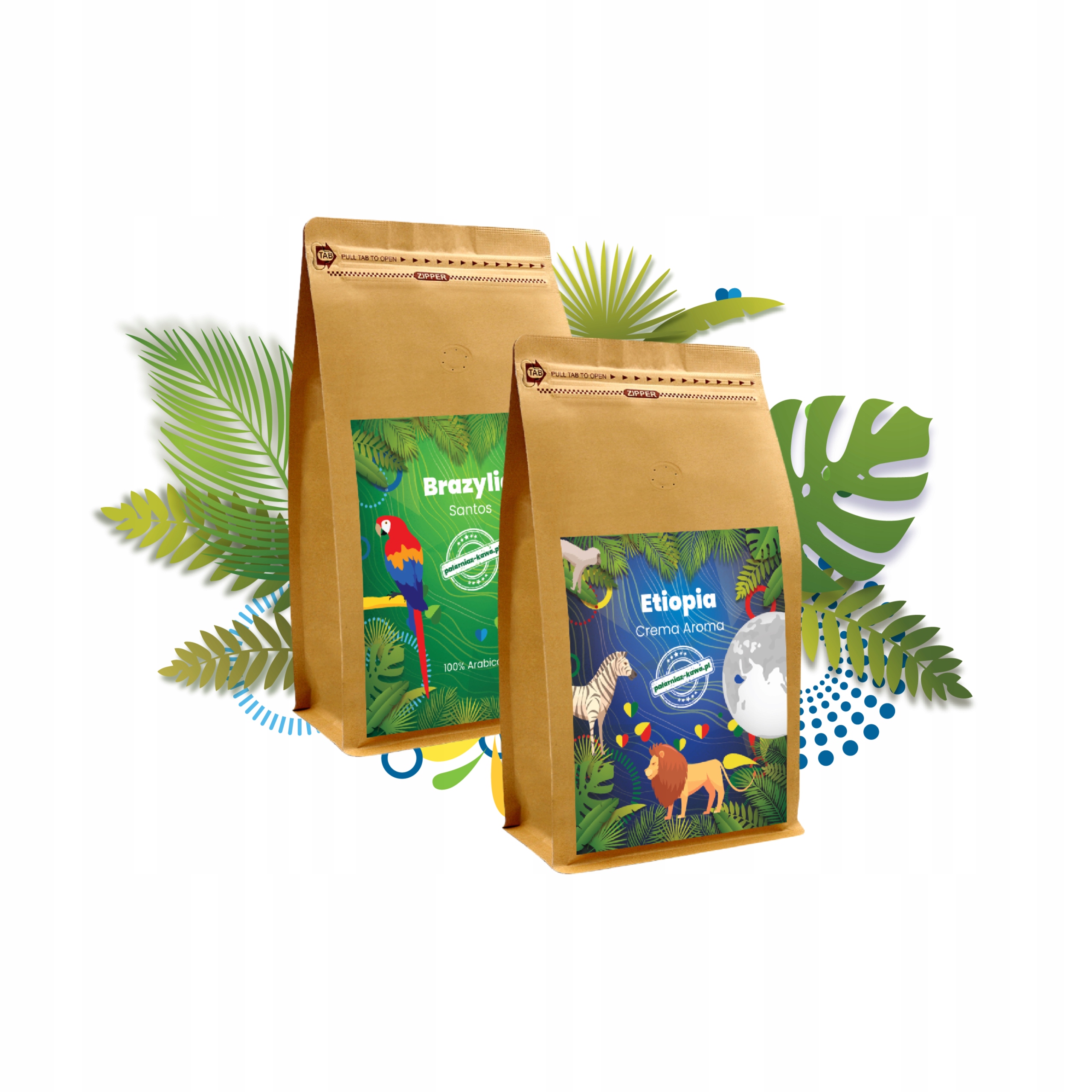 KAWA ZIARNISTA ARABIKA ŚWIEŻO PALONA ETIOPIA BRAZYLIA 2 KG ARABICA