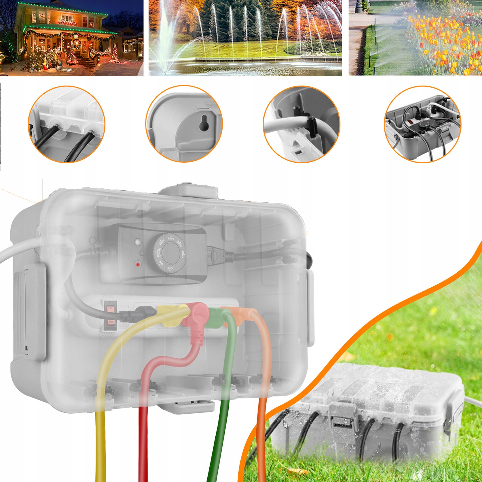 Krabička Na Kabely S Prodlužovacím Kabelem, IP54, voděodolná