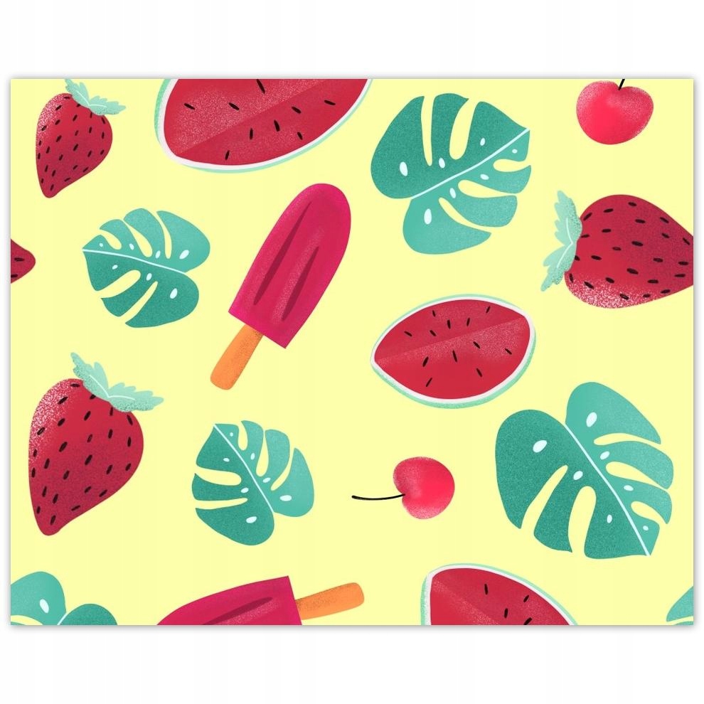 

Plakat 50x40 Monstera Liść Lody Arbuz