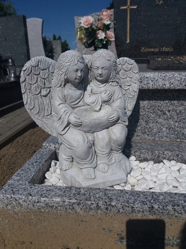 Ozdoba na Cmentarz Anioły na Grób Figura Betonowa