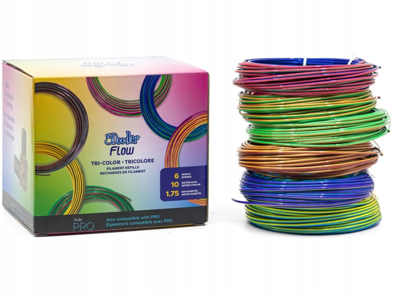 Filament 3DOODLER Flow Pla, Średnica 1.75 mm (6 szt.)