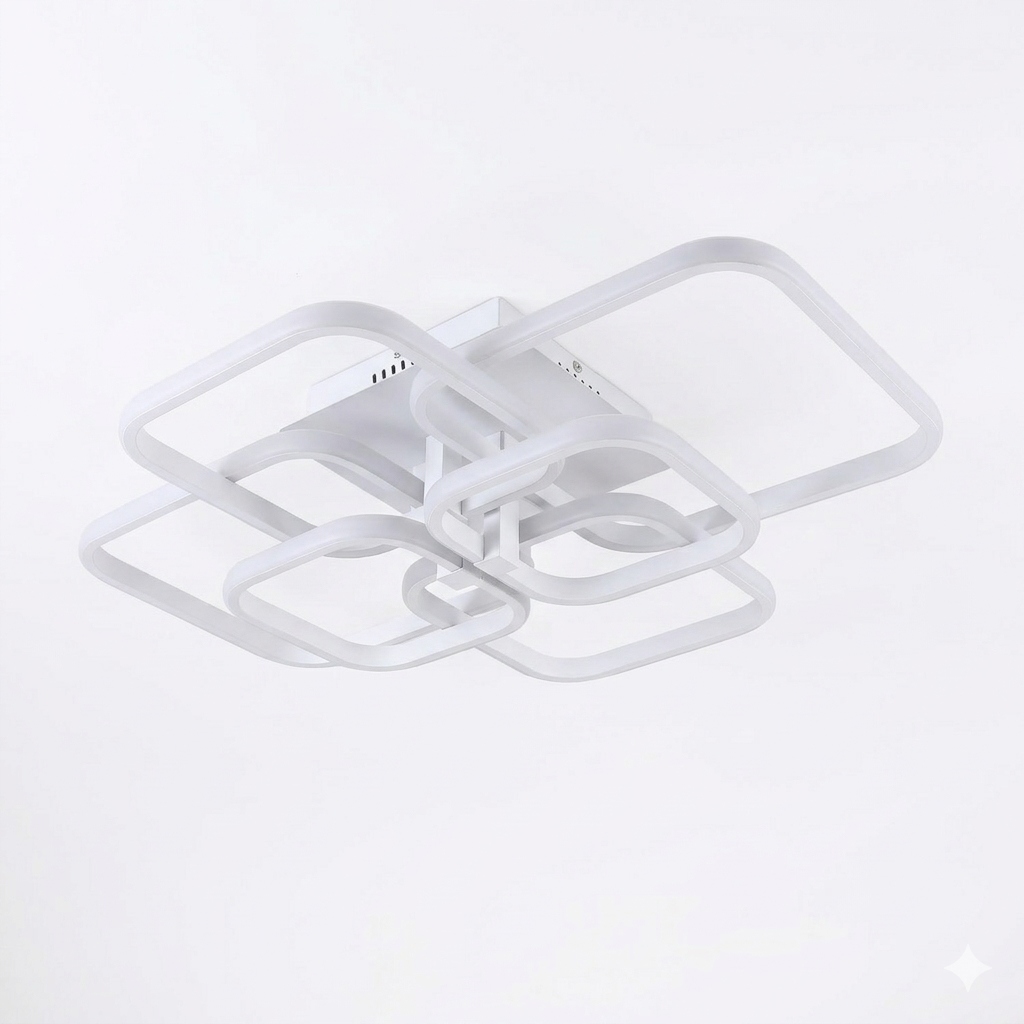 Led stropní svítidlo závěsné lustr čtvercové moderní 72W 6500K do obýváku