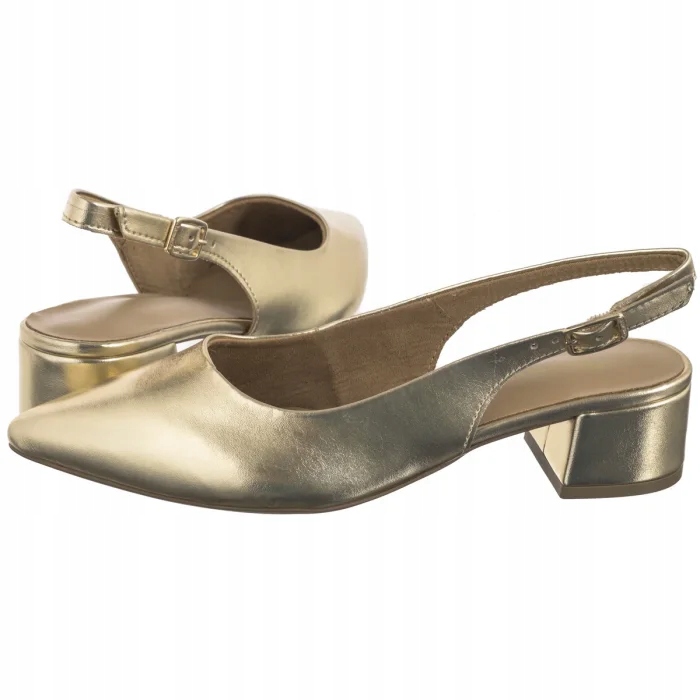 Dámské sandály na podpatku Tamaris Zlaté 1-29505-44 965