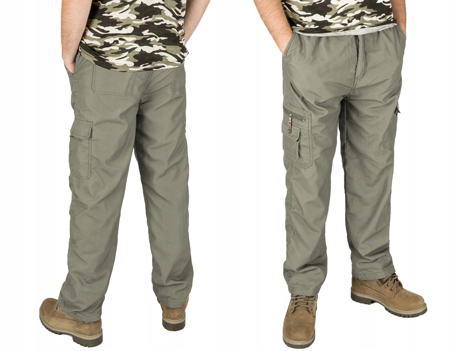 

Spodnie Bojówki Ocieplane Ciepłe 1159 XL oliwkowy