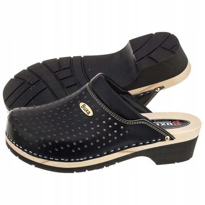 Boty Chodaki Kožené Dámské boty Buxa Supercomfort Černé