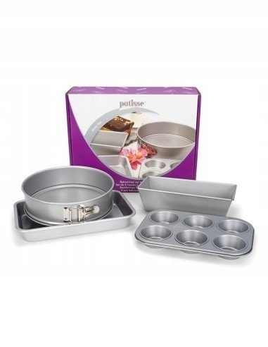 Sada 4 foriem Patisse Silver-Top Forma Na Tortu Muffinový chlieb