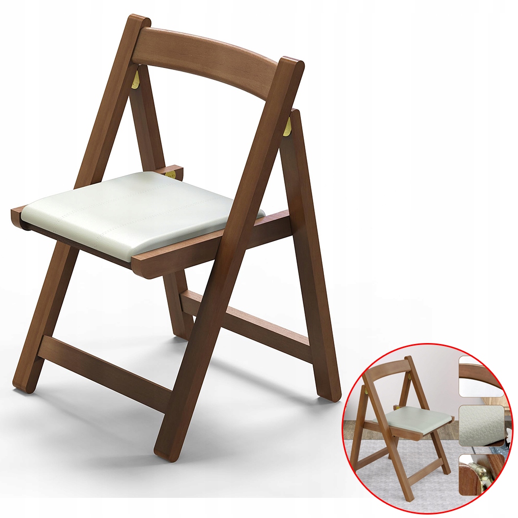 Severské Skládací Křeslo Ze Dřeva A Ekokůže – Šetří Místo