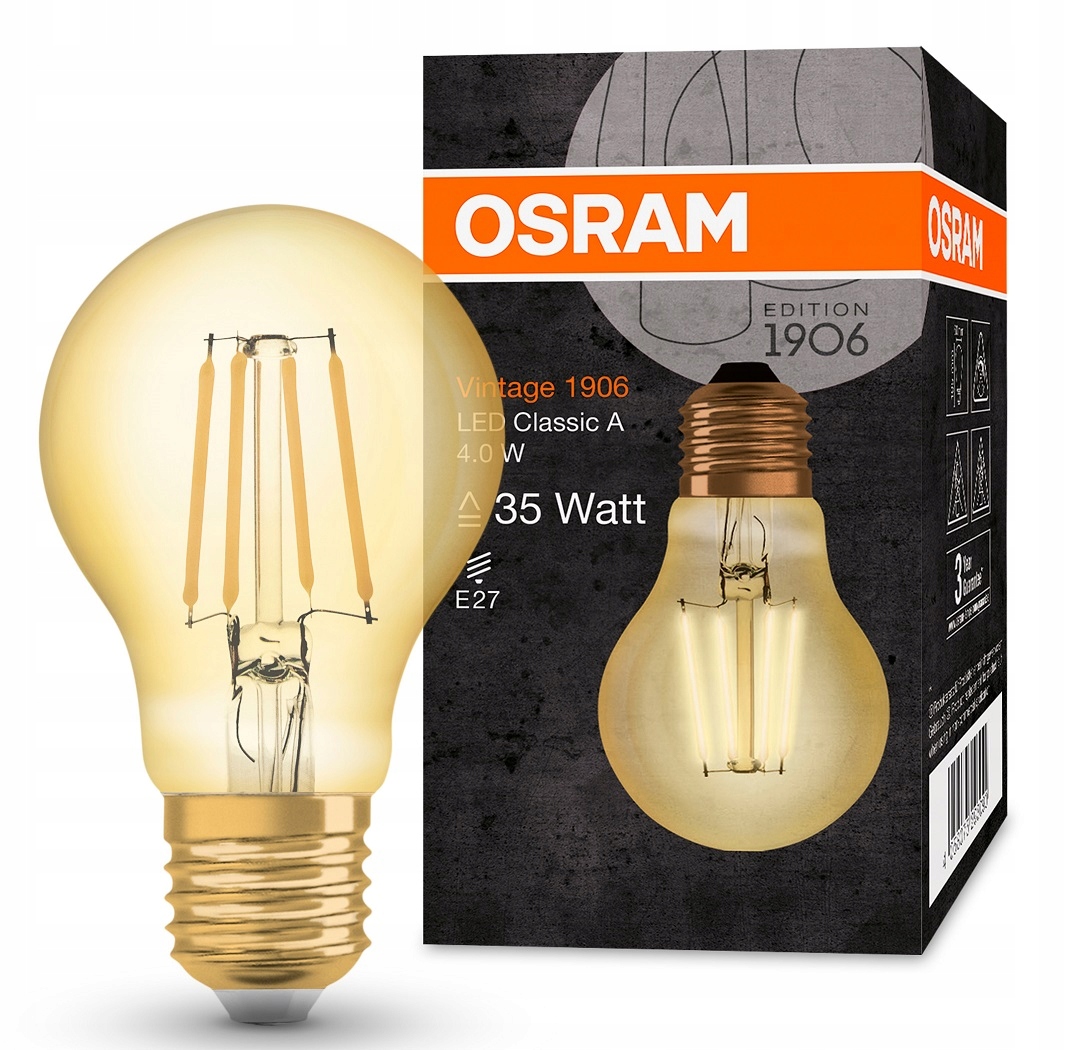 

Osram 1906 Vintage żarówka Cla 4W 35W E27