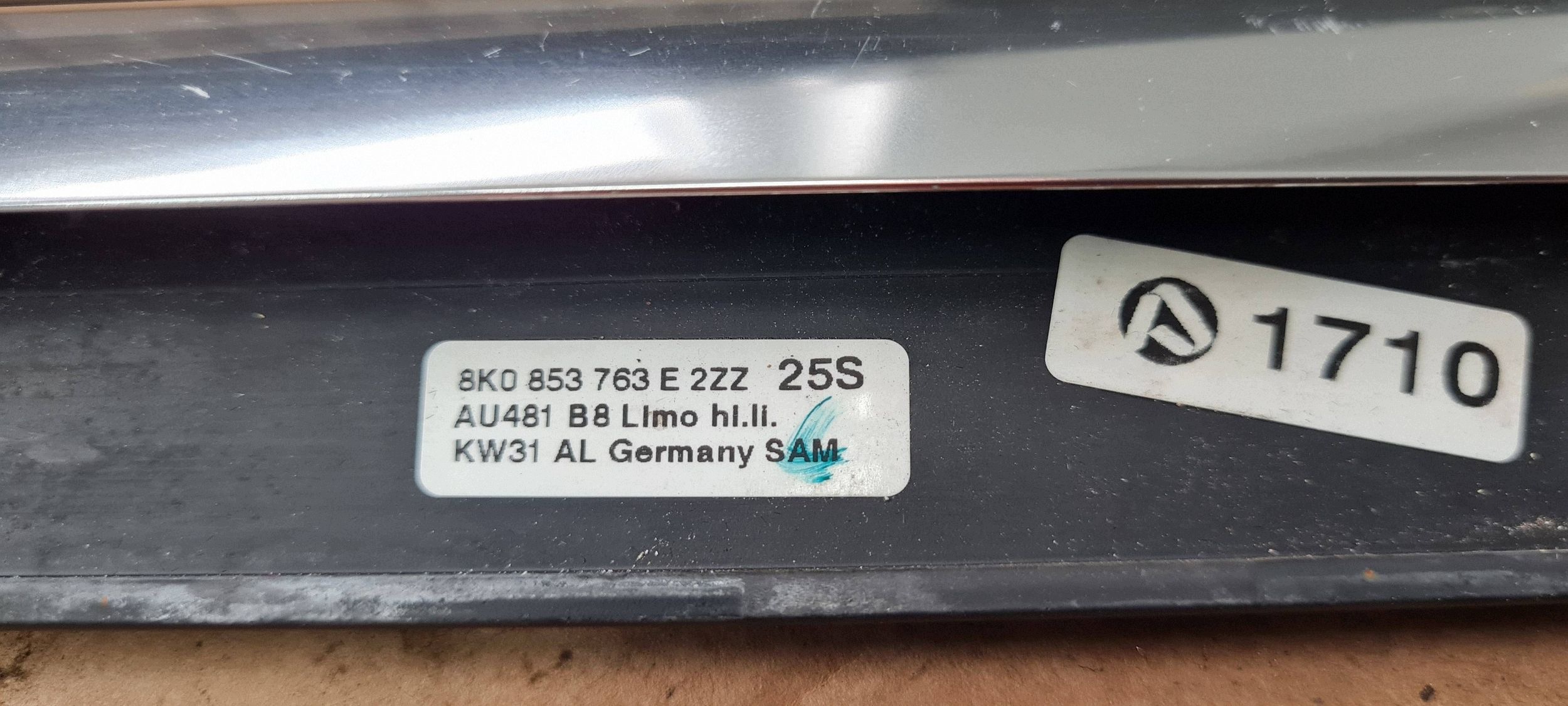A4 B8 LIFT moulding dust windows left left rear part CHROM 8K0853763E