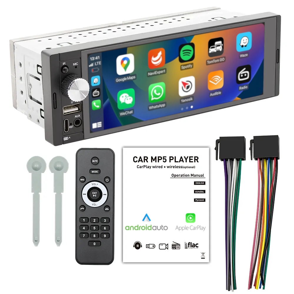 Univerzálne dotykové autorádio 1DIN Android Auto Carplay Bluetooth