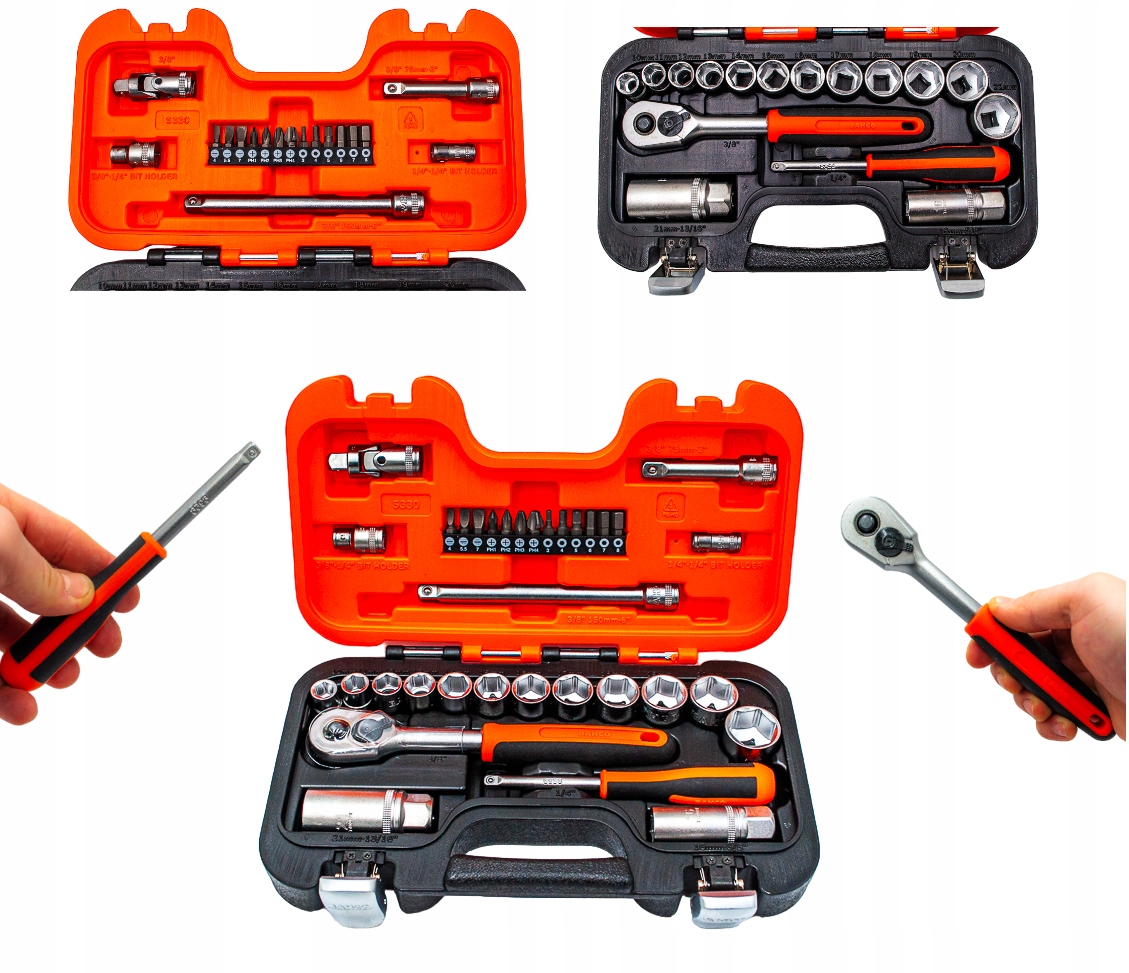 

Zestaw kluczy nasadowych S330 34 elementy Bahco