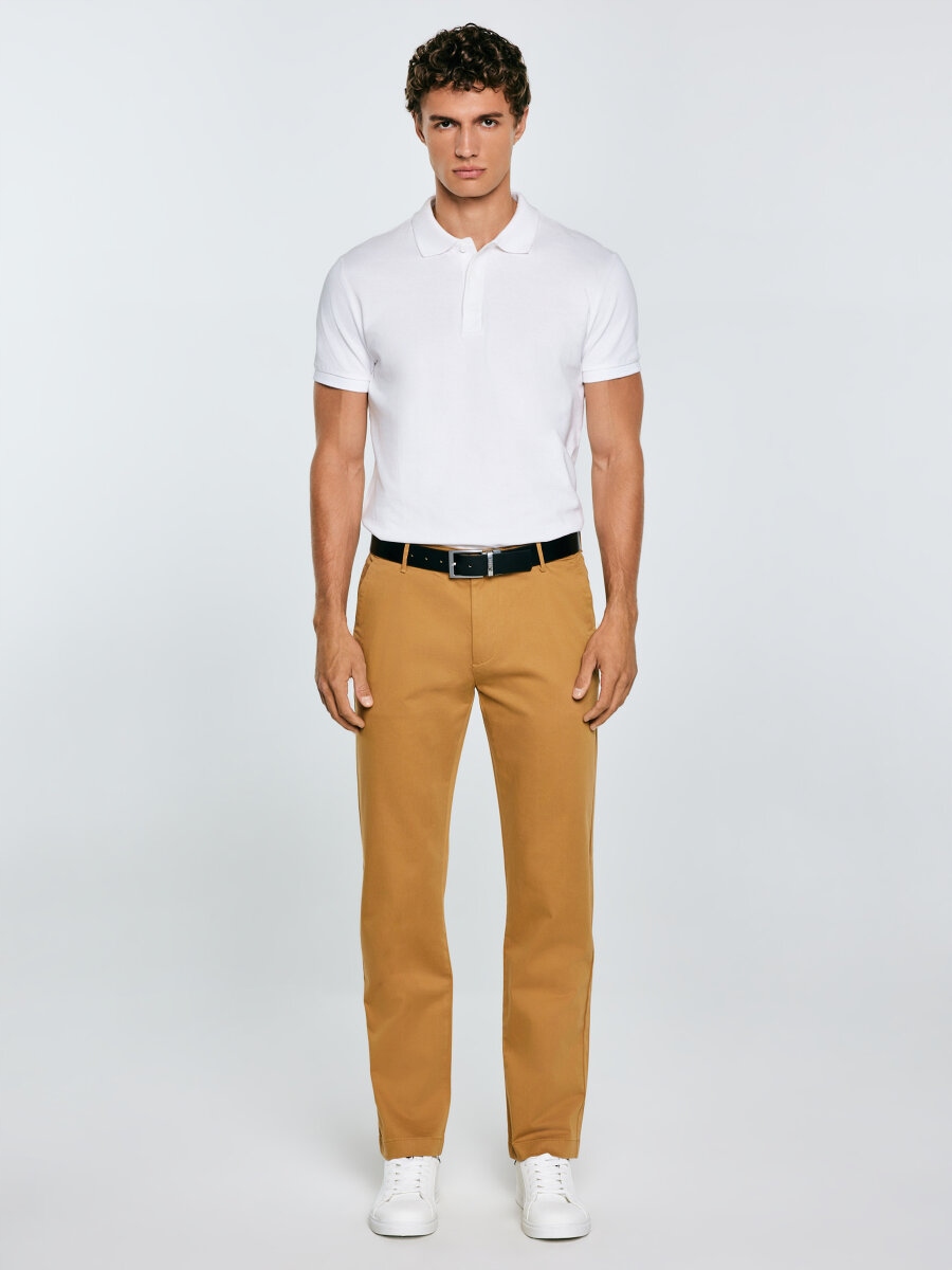 Big Star Pánské chino kalhoty hnědé Trevor 802 W38 L30