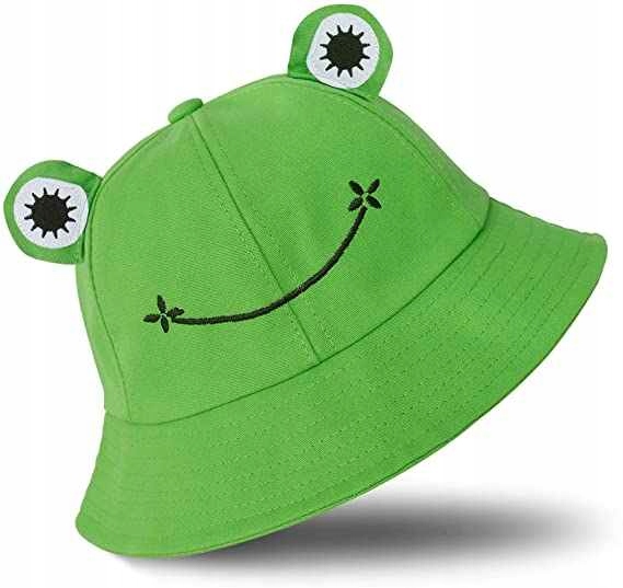 KAPELUSZ BAWEŁNIANY BUCKET HAT RYBACZKA CZAPKA BAWEŁNIANA ŻABA ŻABKA Model KAPELUSZ CZAPKA RYBACKA RYBACZKA ŻABA ŻABKA