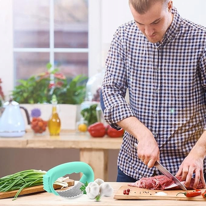 V2 PRASKA WYCISKACZ DO CZOSNKU TŁUCZEK RĘCZNY ZGNIATACZ WYCISKARKA 2w1 Typ brak informacji