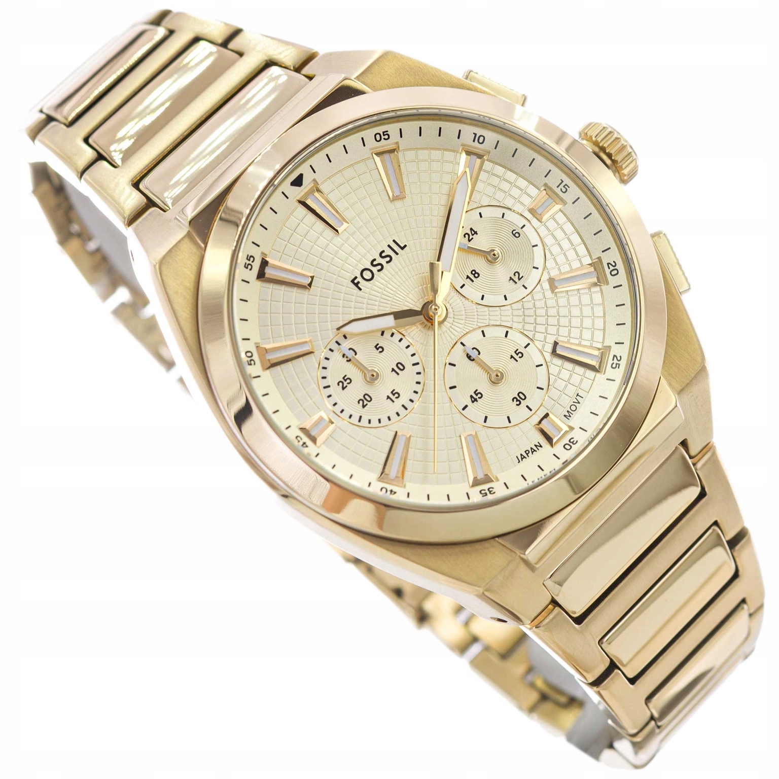 Pánské Hodinky Fossil FS6119 Everett Chronograph Zlaté Na Náramku