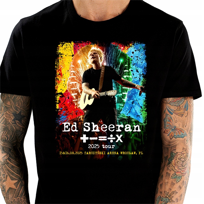 ED SHEERAN THE MATHEMATICS TOUR 2025 WROCŁAW T SHIRT KOSZULKA