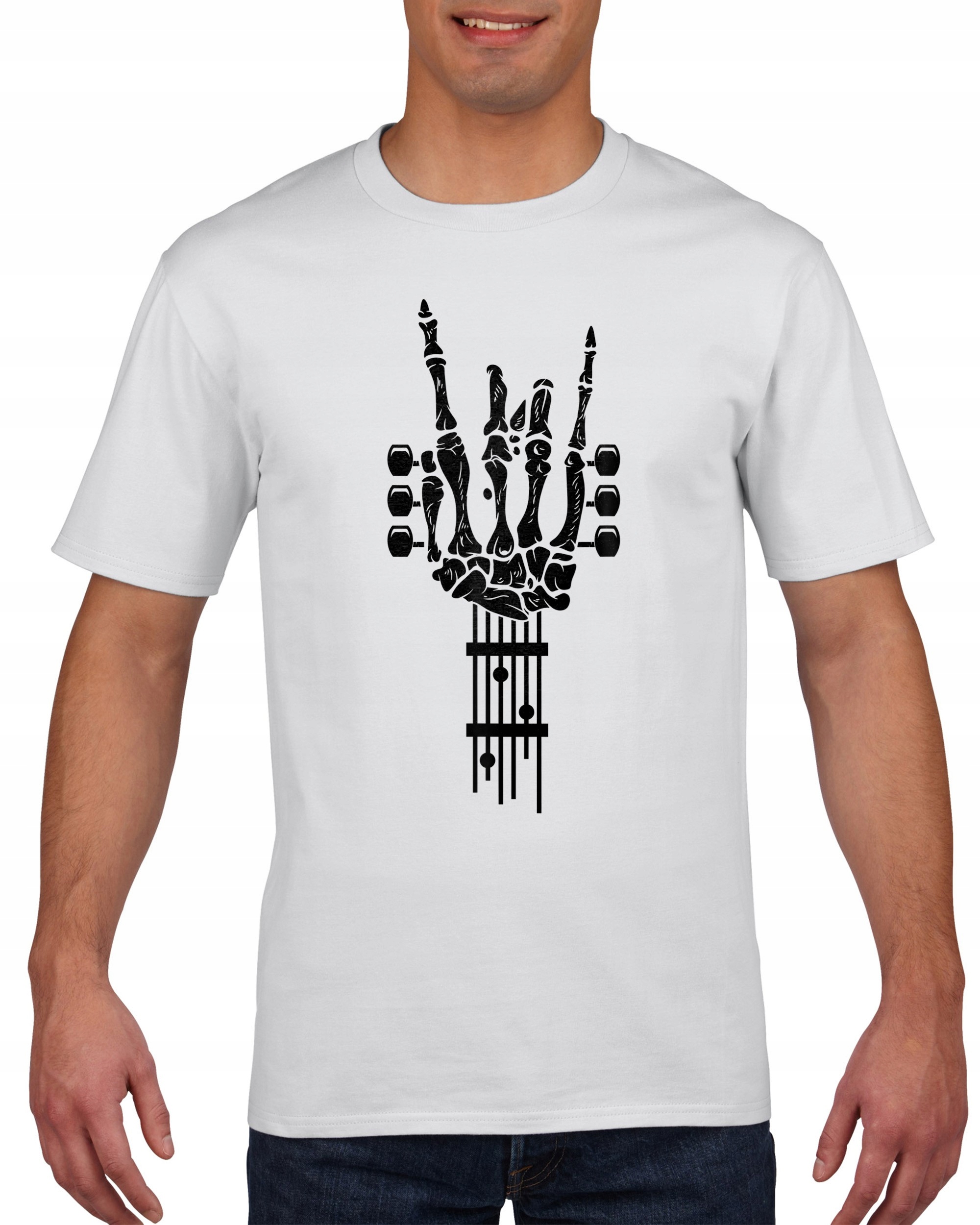 

Koszulka męska Szkielet gitara rock'n'roll L