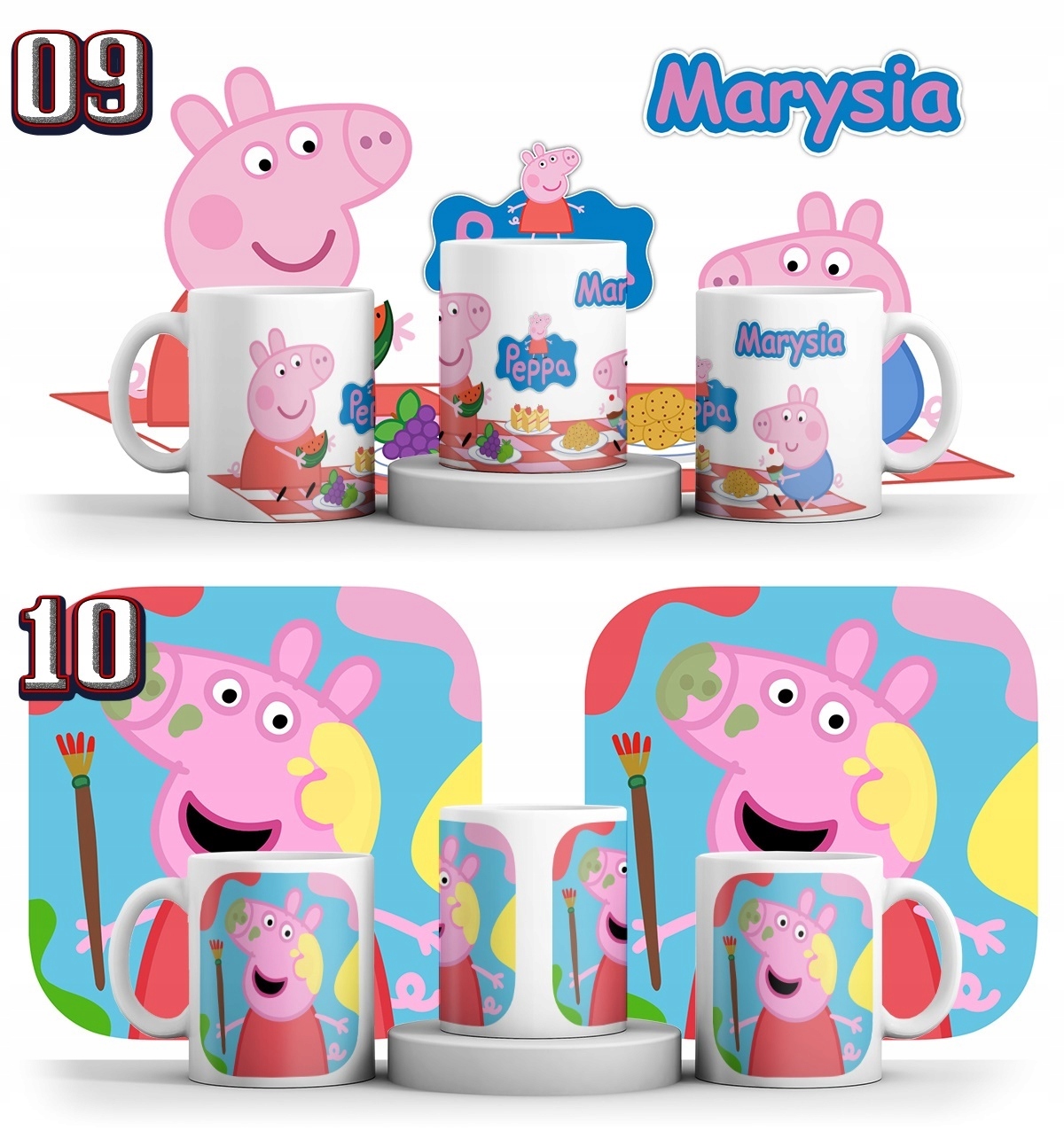 KUBEK ŚWINKA PEPPA PEPA + IMIE + KARTONIK EAN (GTIN) 5904158182760