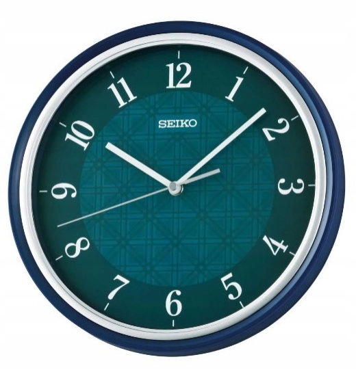 Čitateľné Klasické Modré Okrúhle Japonské Hodiny Seiko QHA016L 27 cm