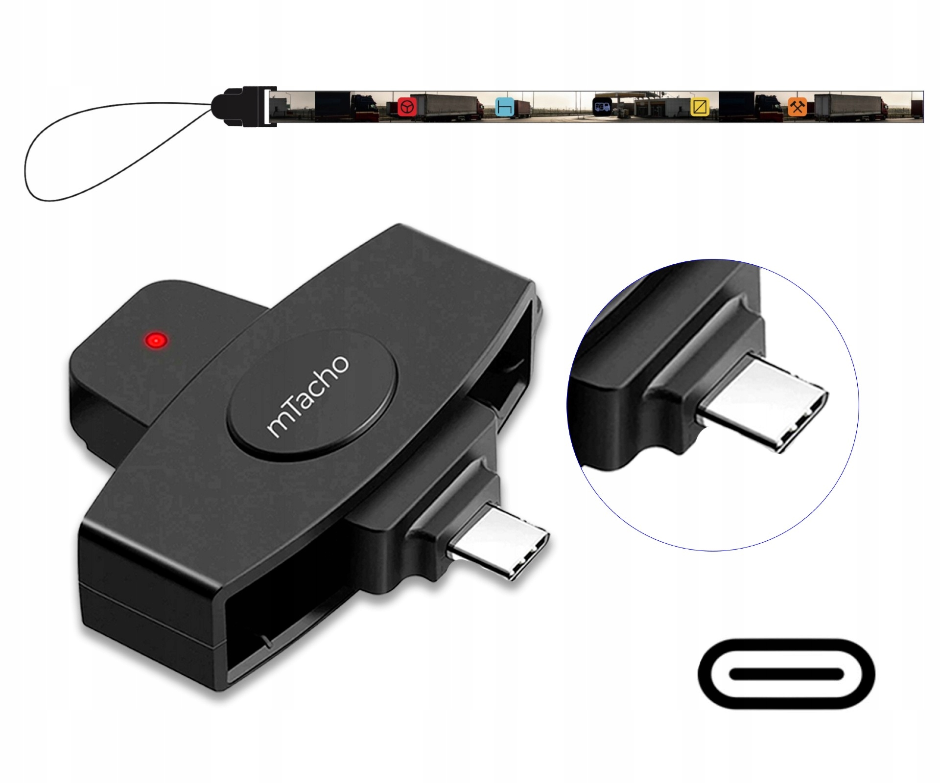 mTacho Čtečka Karet Řidičů|tachografu|tacho|řidiči|usb-c Program