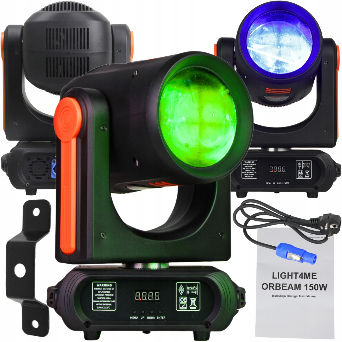 LIGHT4ME Orbeam 150W Led Głowica Ruchoma Beam DMX Uchwyt Omega