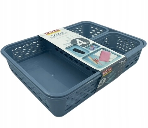 ZESTAW 4 KOSZYKÓW PLASTKOWYCH