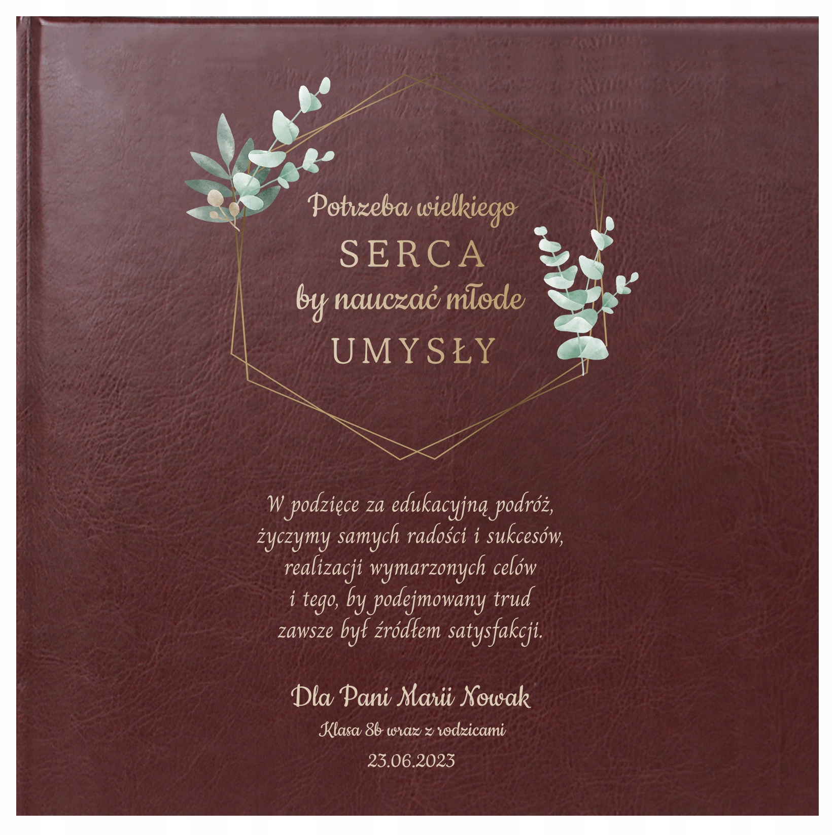 Pamiątkowy album na zdjęcia Dla Nauczyciela Dedykacja na Zakończenie Roku