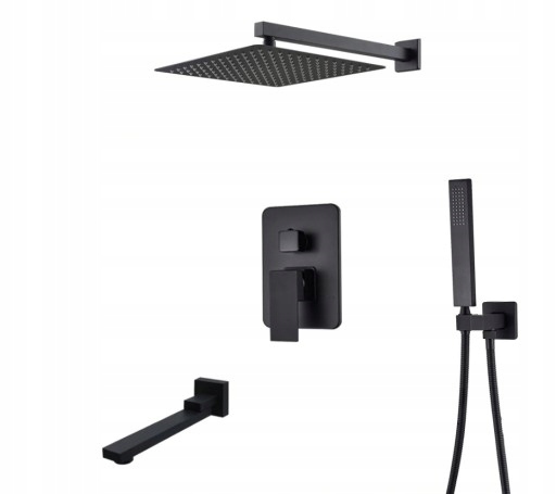 Podskrinkový sprchový set čierny Black 40 Box