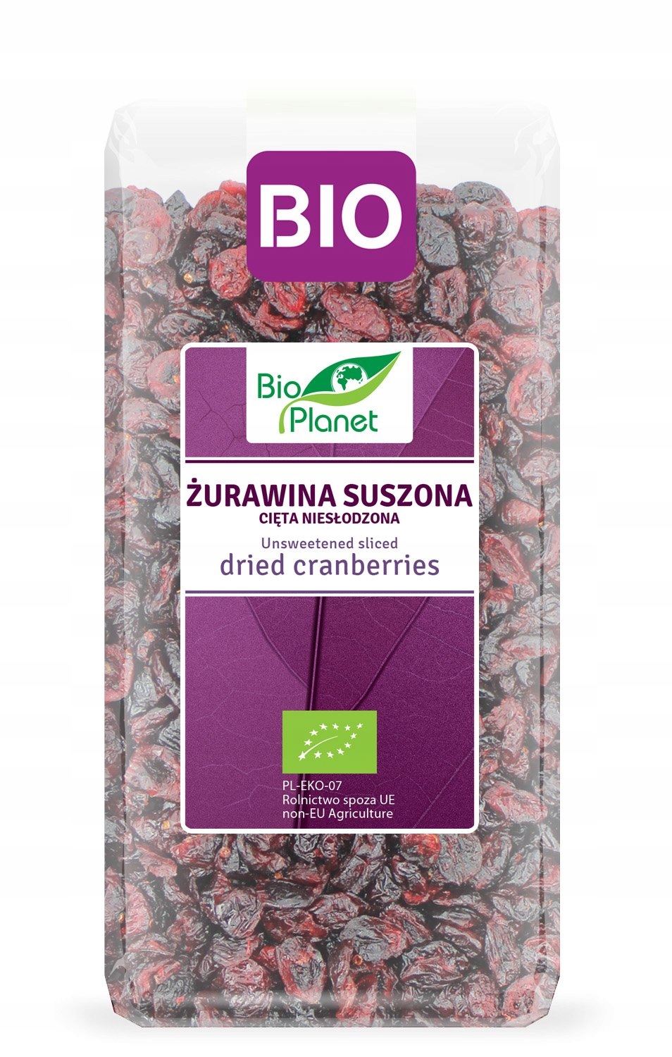 Brusinky Sušené Půlené Neslazená Bio 400 g Bio Planet