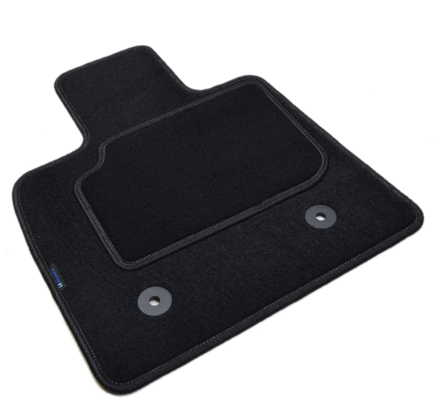 Alfa Romeo Stelvio od 2017r. Czarny dywanik welurowy kierowcy-Aldos. Silver