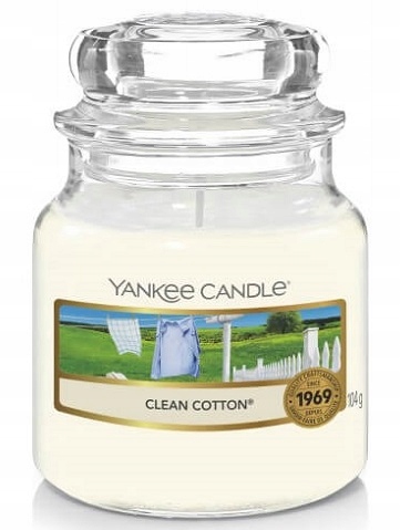 

Yankee Candle Clean Cotton 104g mała Świeczka