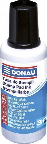 TUSZ DO PIECZĄTEK CZARNY DO STEMPLI DONAU 30 ML