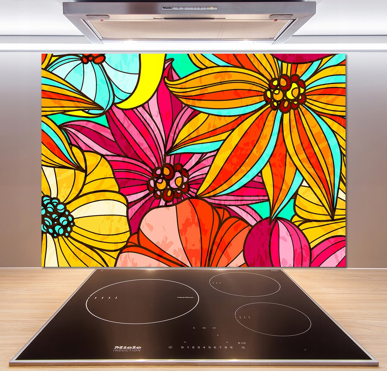 

Panel do kuchni Kwiecisty wzór 100x70 cm + Klej