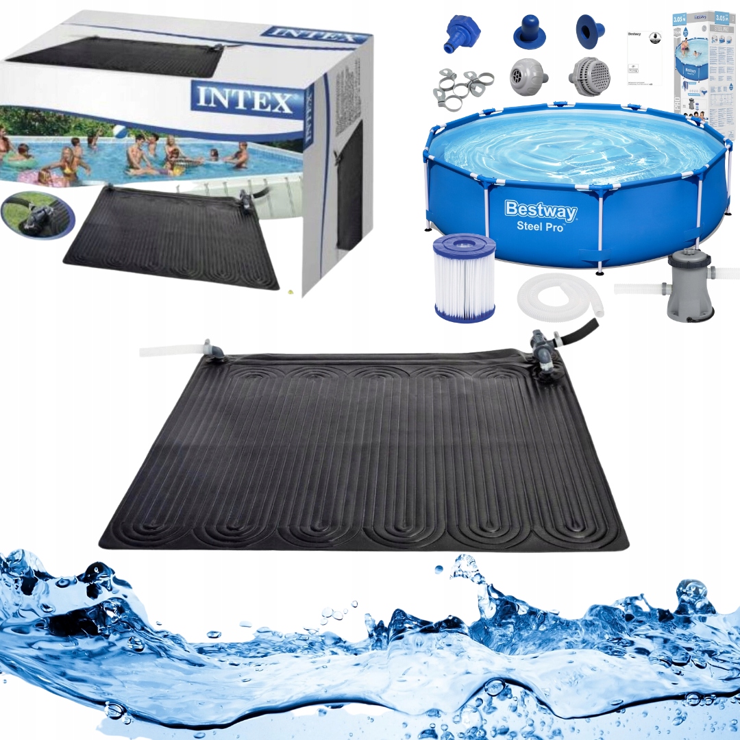 MATA do podgrzewania wody INTEX basen BESTWAY duża SOLARNA grzewcza CIEPŁA