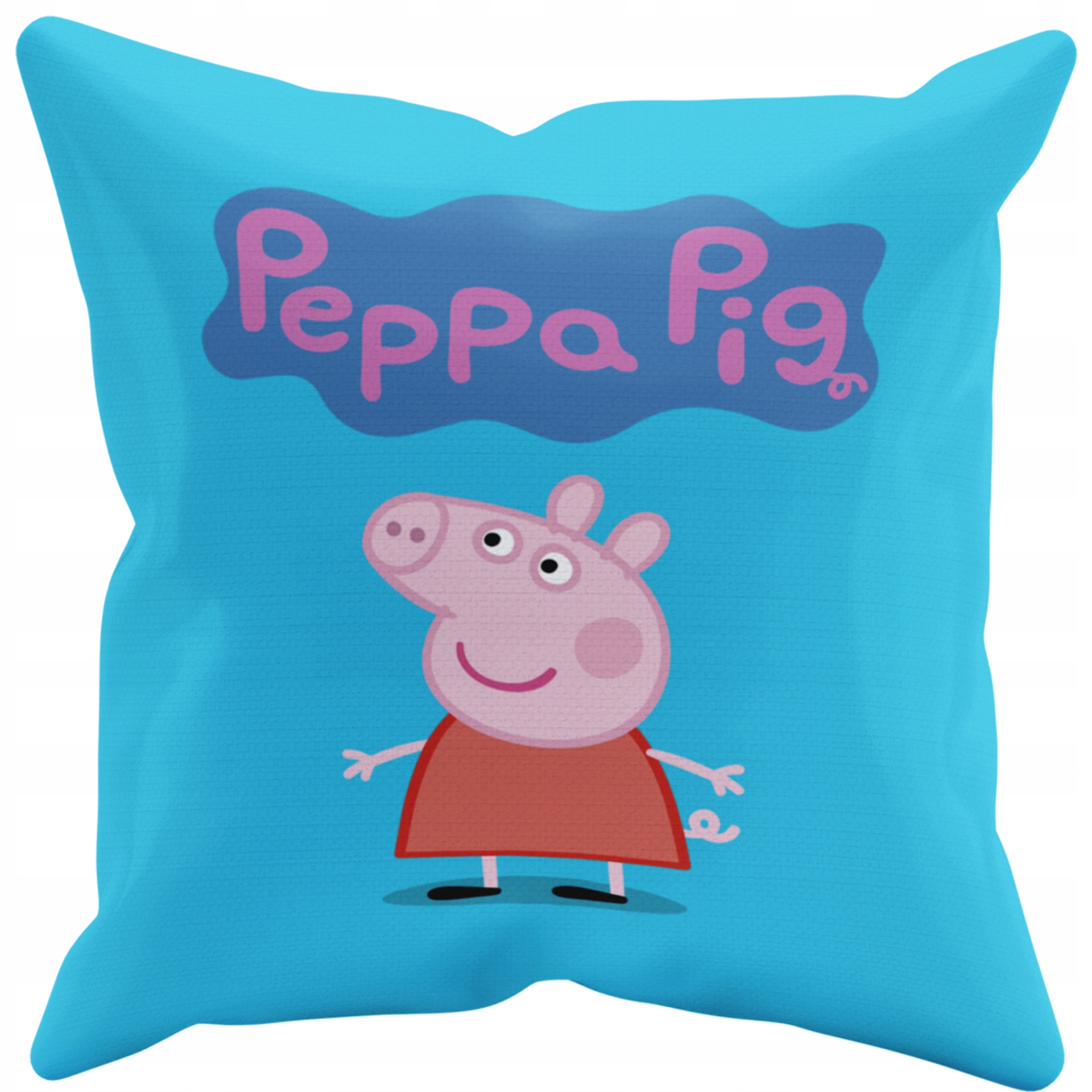 POSZEWKA NA PODUSZKĘ JAŚKA DO PRZEDSZKOLA RÓŻOWA BAJKA + IMIĘ GRATIS Kolor dominujący odcienie niebieskiego