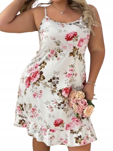 Romantická Elegantní Bílá Košile Noční Růže Zahrada Provence Falbana 4XL