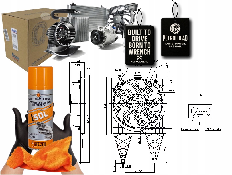 Ventilátor Chladiče S Krytem Seat Cordoba Ibiza III #Petrolhead Pro+ Kit4