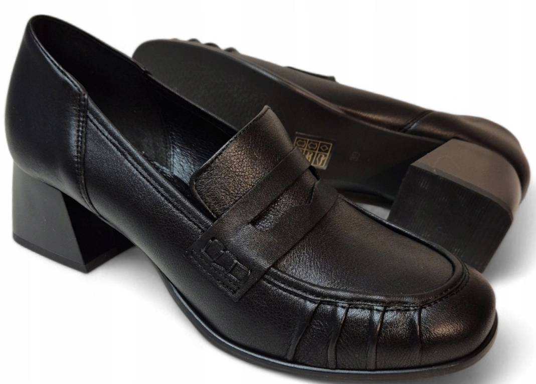 Gamis 8166 Elegantní černé polobotky z lico kůže vel. 37