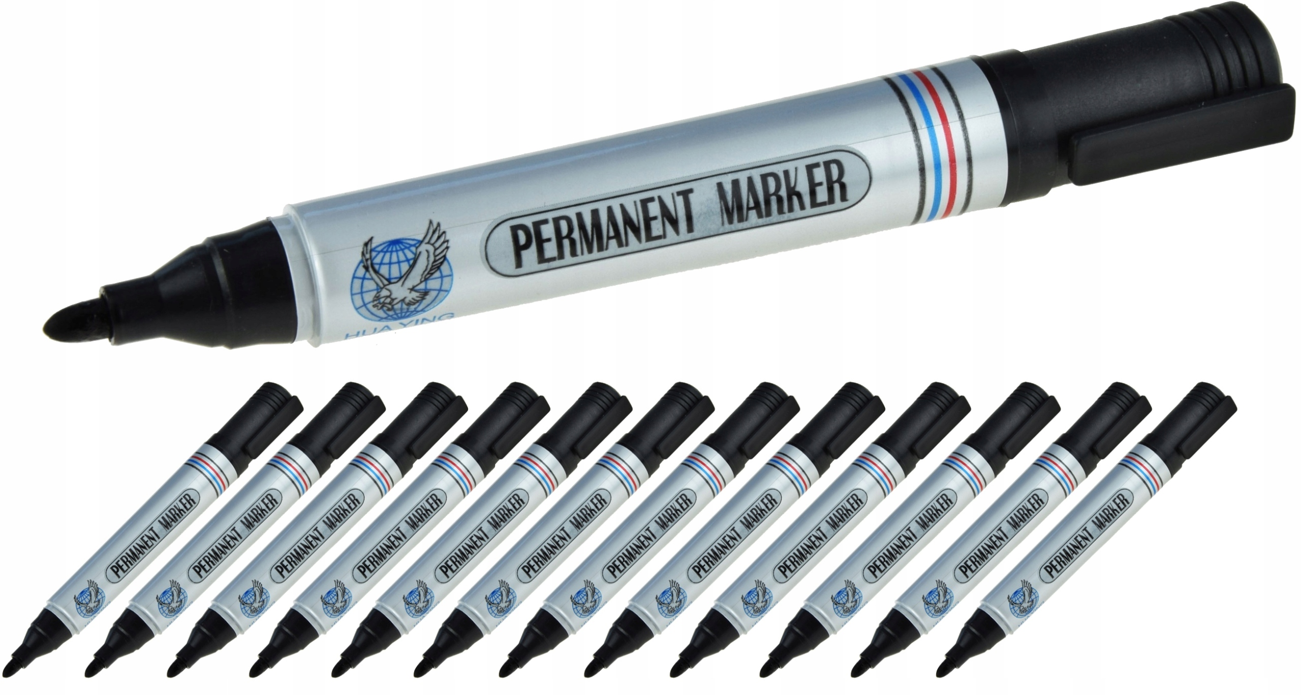 

Marker permanentny pisak mazak czarny 12szt