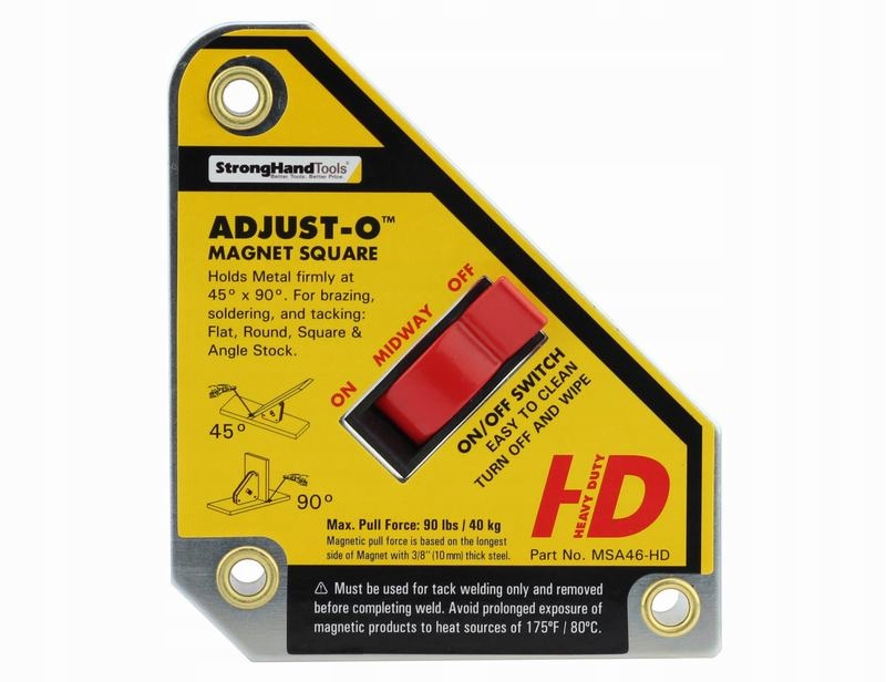 KĄTOWNIK MAGNETYCZNY 40KG WYŁĄCZNIKIEM STRONG HAND Kod producenta MSA46HD